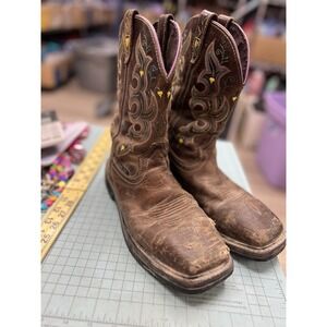 JUSTIN Womens Composite Toe Work Boot Sz 8 1/2B‎ Rugged Stampede WKL4664